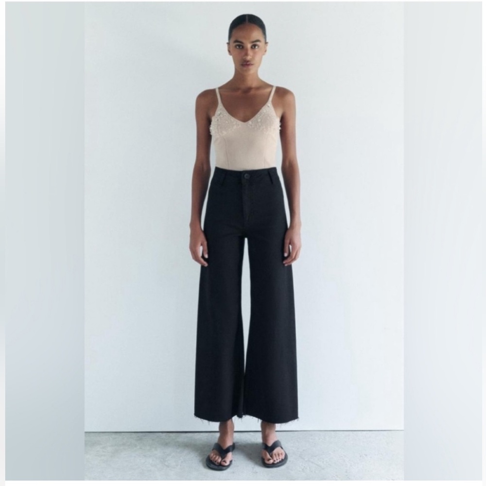 Zara High Waist Marine Straight Jeans